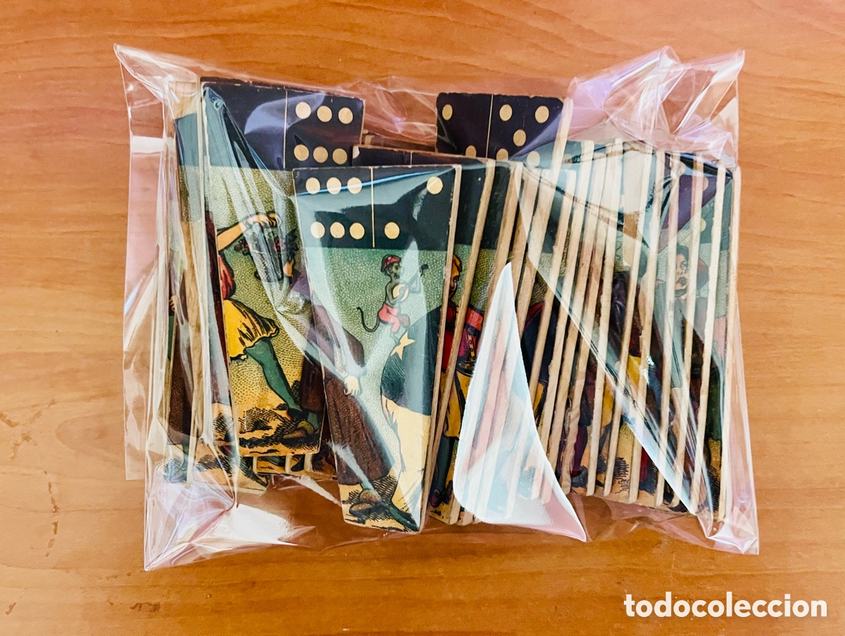 Juegos de mesa: COLECCI&Oacute;N DOMINO COMICO, 28 PIEZAS COMPLETO, (ENRIQUE BORRAS Y Cia. MATAR&Oacute;), RARO!!!