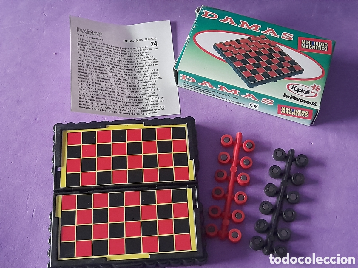 Juegos de mesa: Mini juego magn&eacute;tico, damas de Yoplait - Foto 1