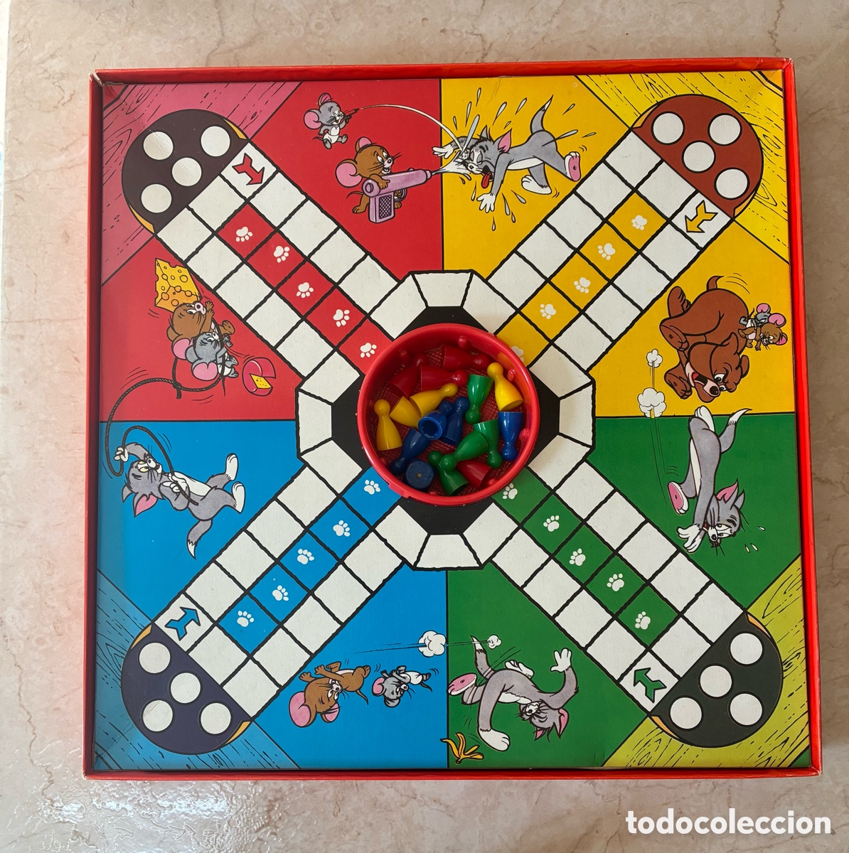 Juegos de mesa: Juego de mesa TOM & JERRY . Les petits chevaux. 1981 - Foto 4