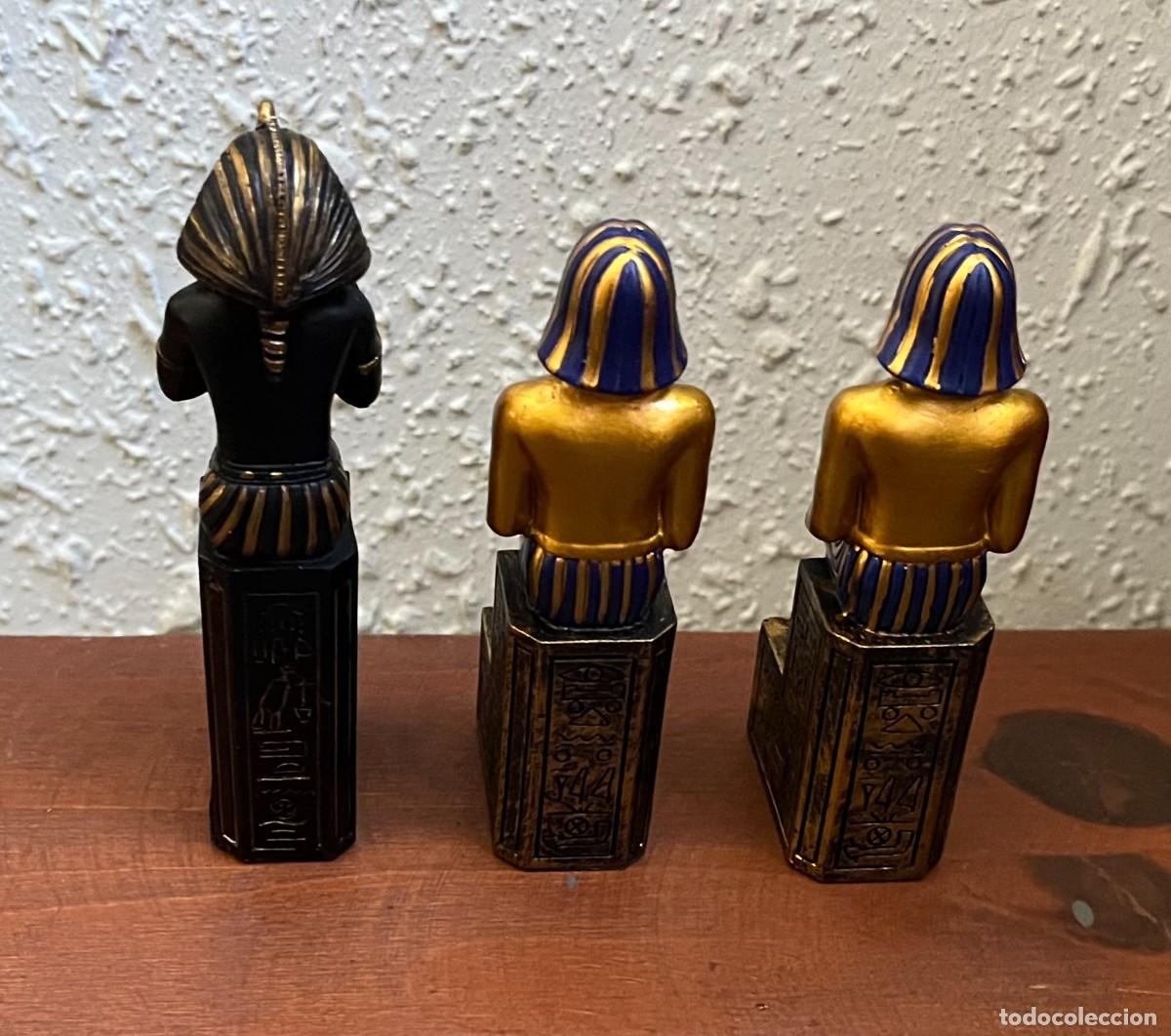 Juegos de mesa: LOTE 3 FIGURAS AJEDREZ EGIPCIO ORBIS FABRI - Foto 2
