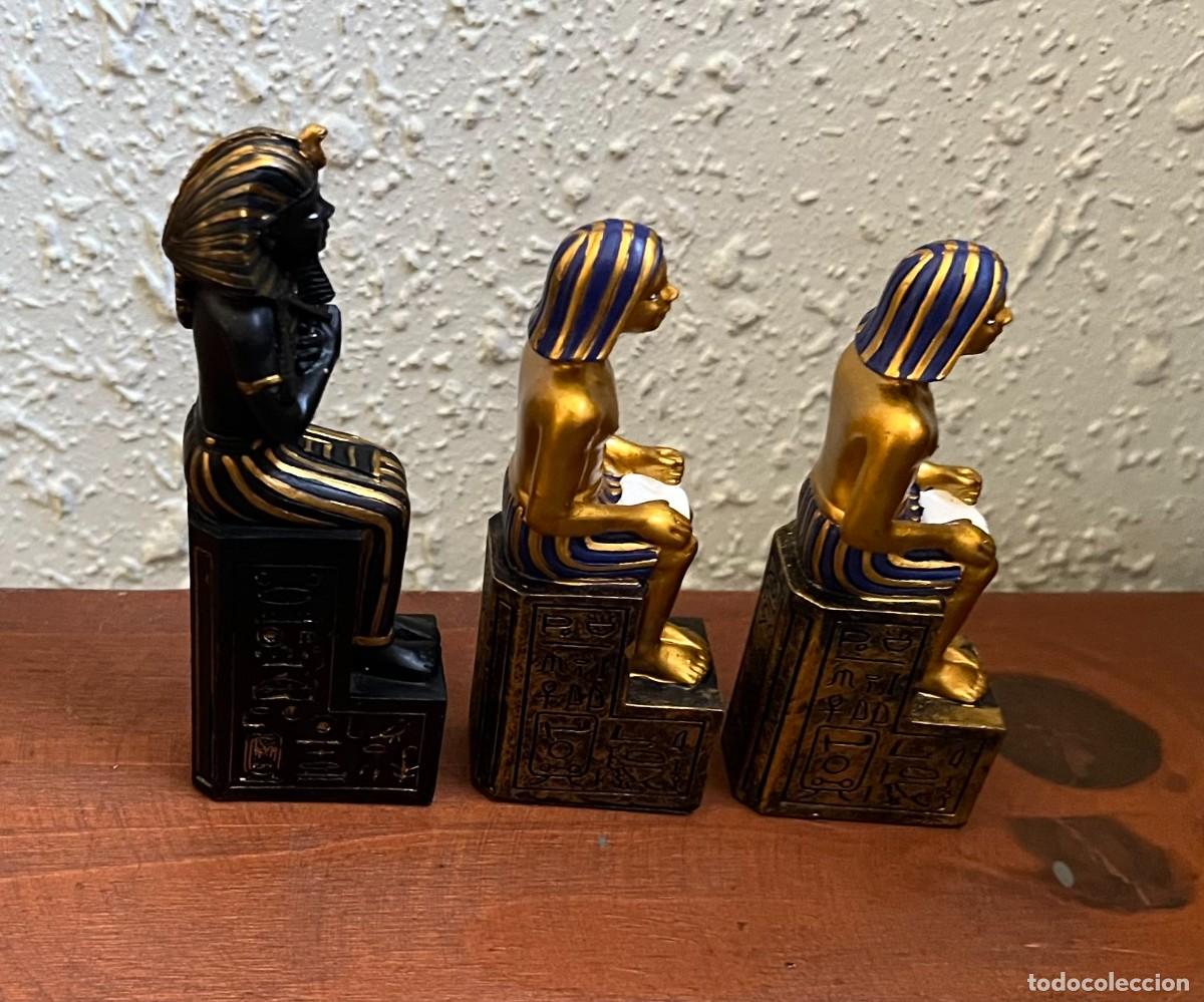 Juegos de mesa: LOTE 3 FIGURAS AJEDREZ EGIPCIO ORBIS FABRI - Foto 3