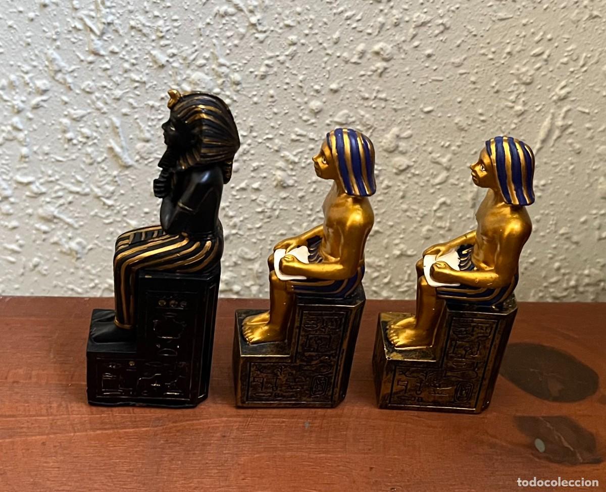 Juegos de mesa: LOTE 3 FIGURAS AJEDREZ EGIPCIO ORBIS FABRI - Foto 4