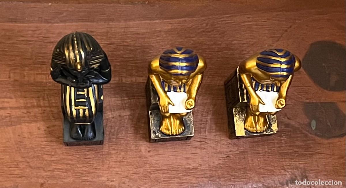 Juegos de mesa: LOTE 3 FIGURAS AJEDREZ EGIPCIO ORBIS FABRI - Foto 5