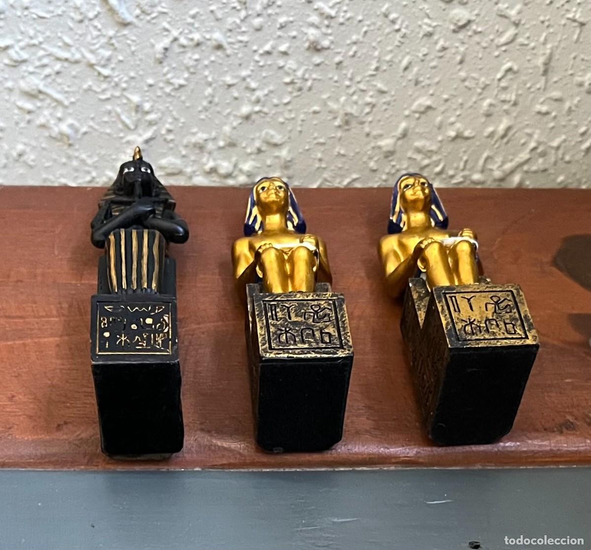 Juegos de mesa: LOTE 3 FIGURAS AJEDREZ EGIPCIO ORBIS FABRI - Foto 6