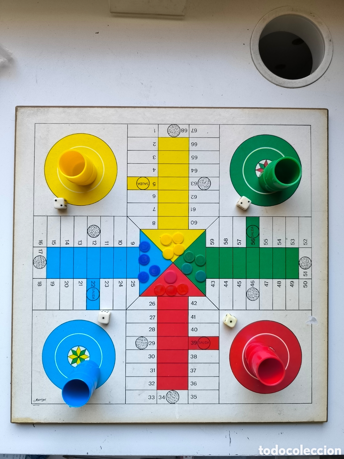 Juegos de mesa: Parch&iacute;s & ajedrez marigo peque&ntilde;o defecto - Foto 1