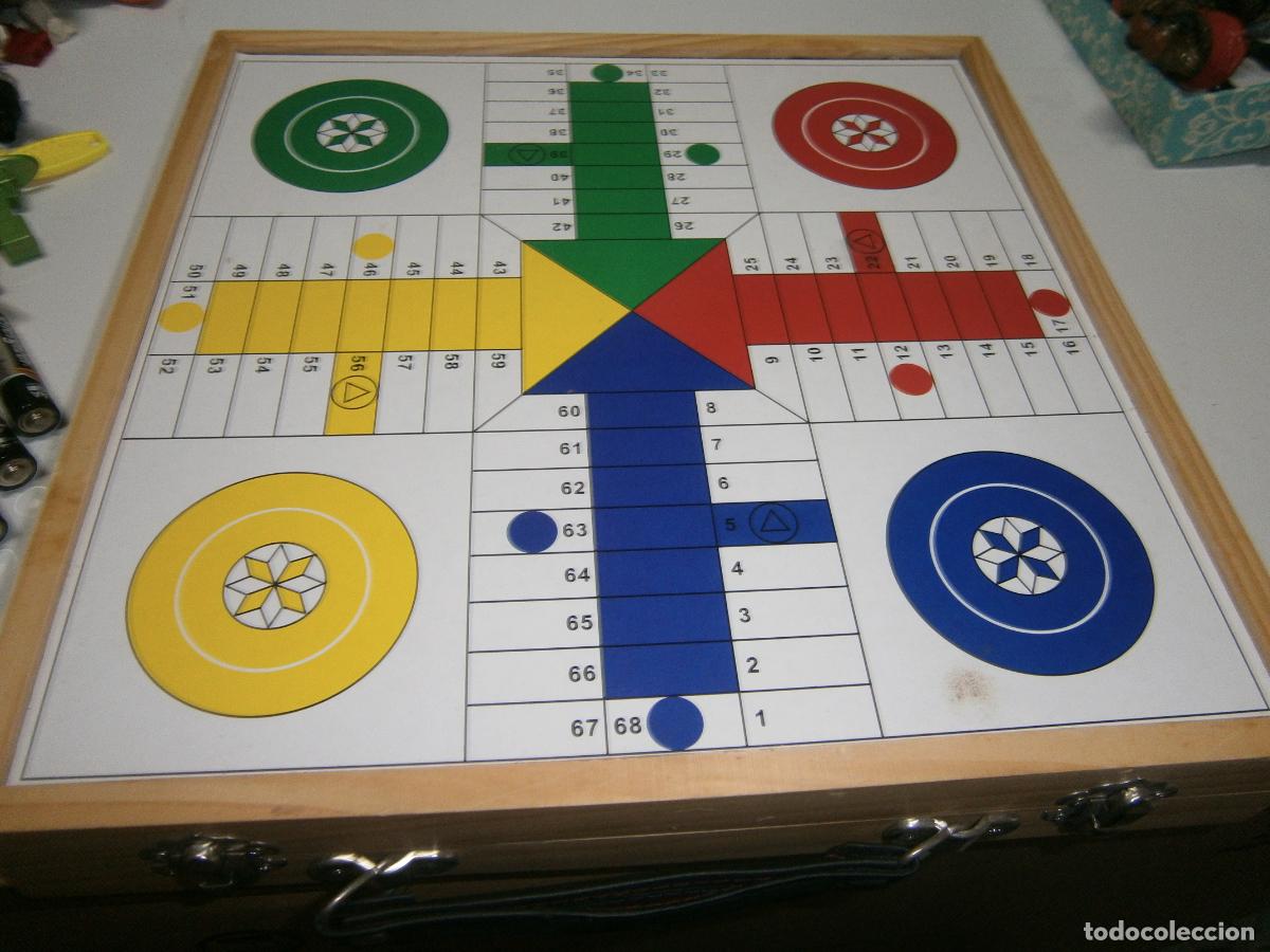 Juegos de mesa: MALETIN EN MADERA CON CUATRO JUEGOS DE MESA - Foto 2
