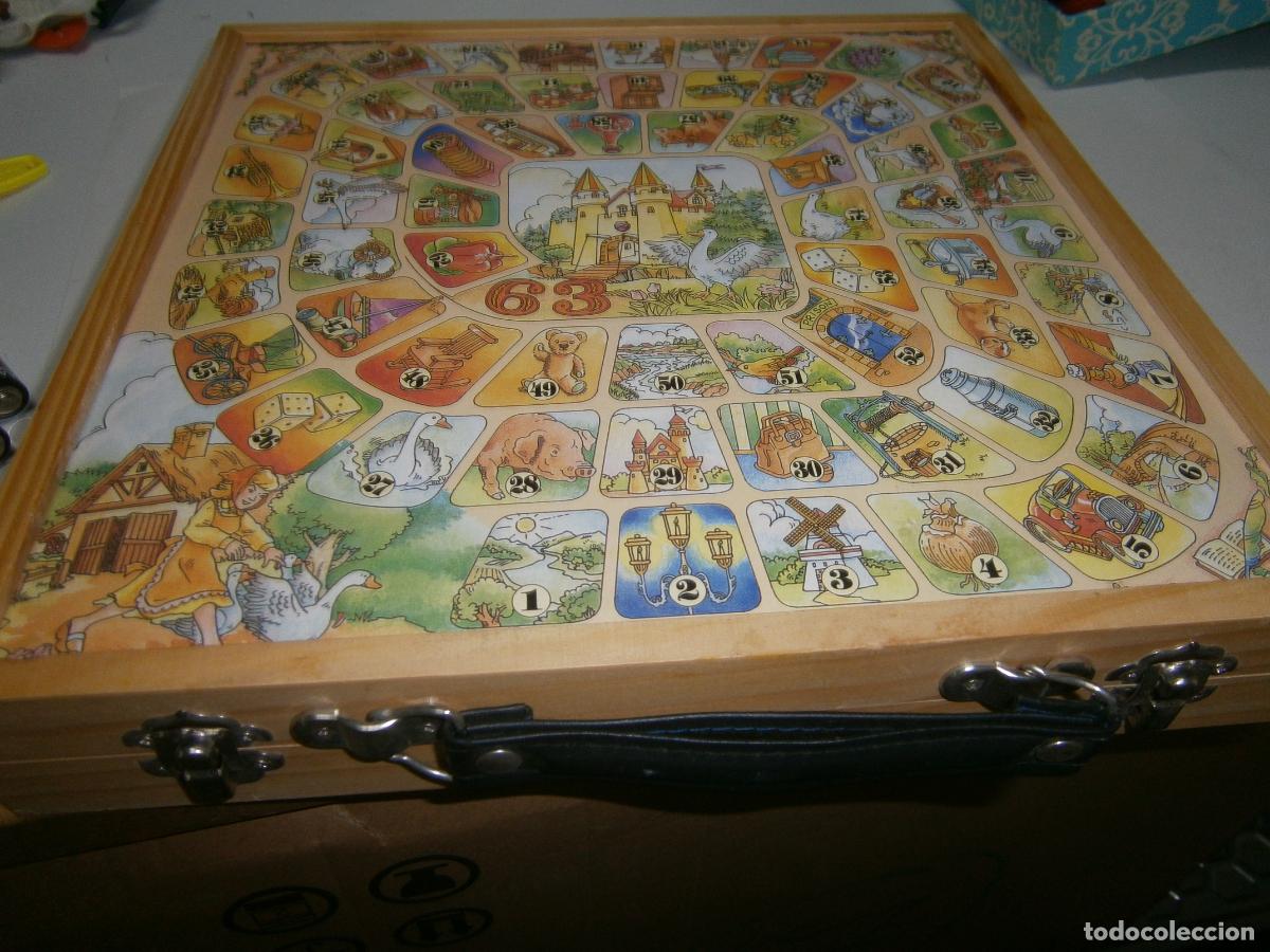 Juegos de mesa: MALETIN EN MADERA CON CUATRO JUEGOS DE MESA - Foto 1
