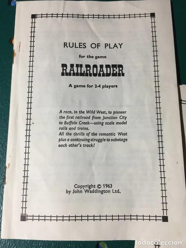 Juegos de mesa: Juego de Mesa Railroader - Waddingtons 1963 - Foto 9