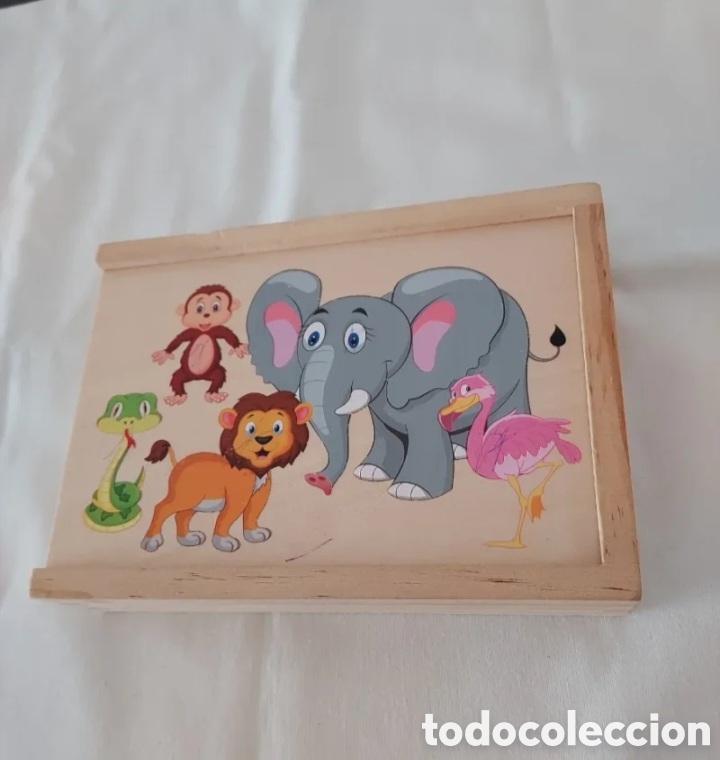 Juegos de mesa: Domin&oacute; de animales de madera - Foto 2