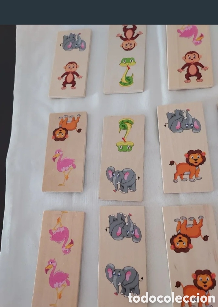 Juegos de mesa: Domin&oacute; de animales de madera - Foto 5