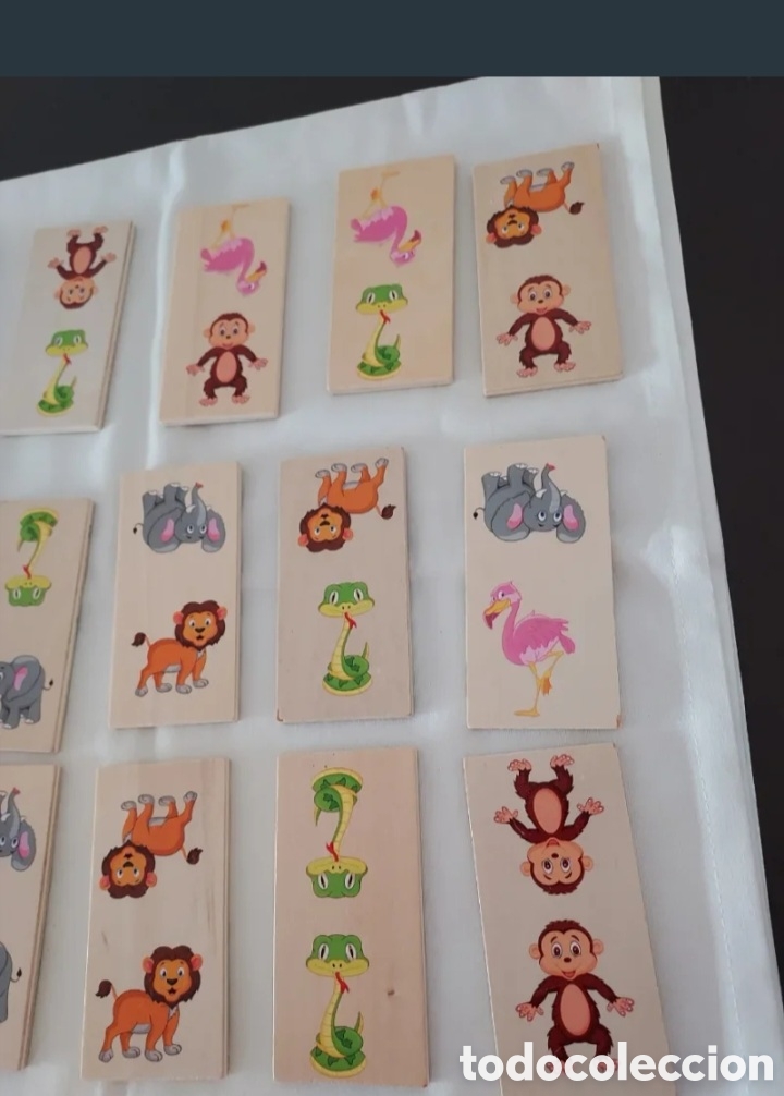 Juegos de mesa: Domin&oacute; de animales de madera - Foto 6