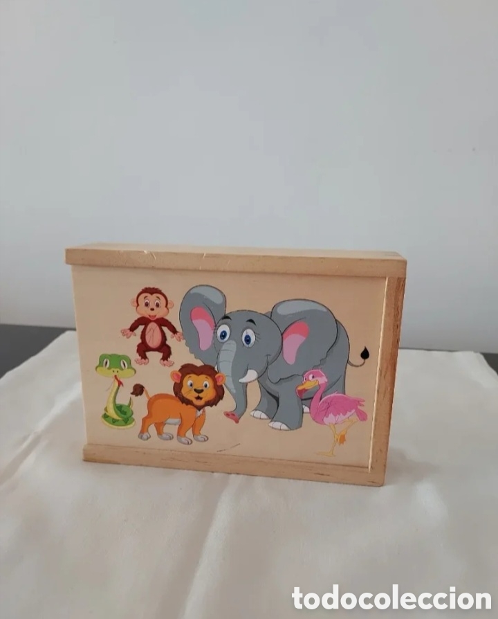 Juegos de mesa: Domin&oacute; de animales de madera - Foto 1