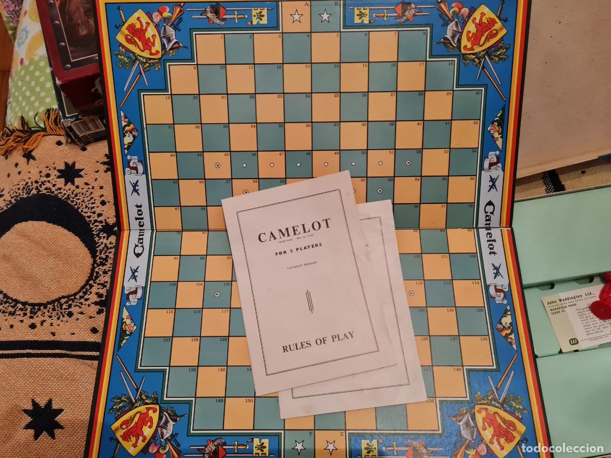 Juegos de mesa: Camelot Board Game, Battle Knights & Men (Waddingtons) 1950 COMPLETO - Foto 2
