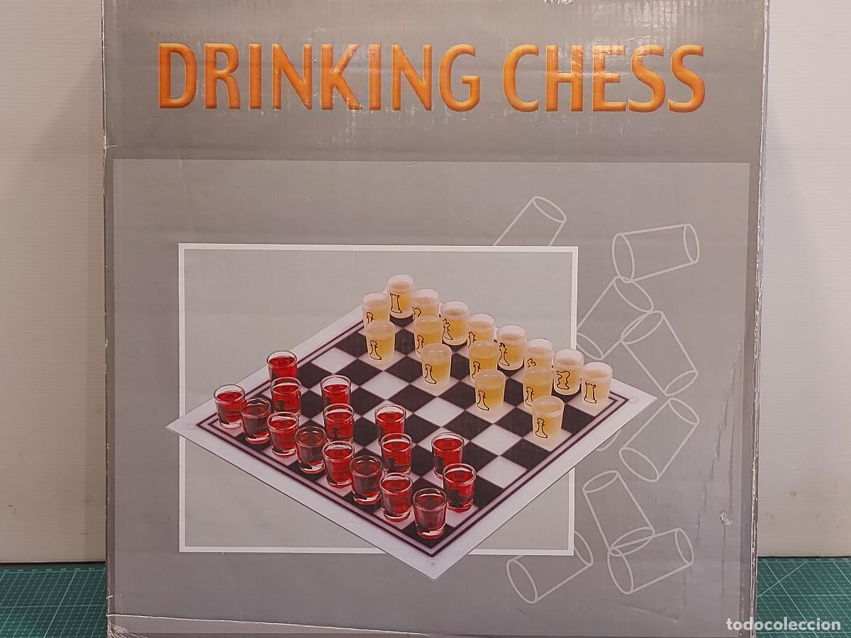 Juegos de mesa: AJEDREZ DE CHUPITOS  DRINKING CHESS / EN CRISTAL / COMPLETO / LEER - Foto 8