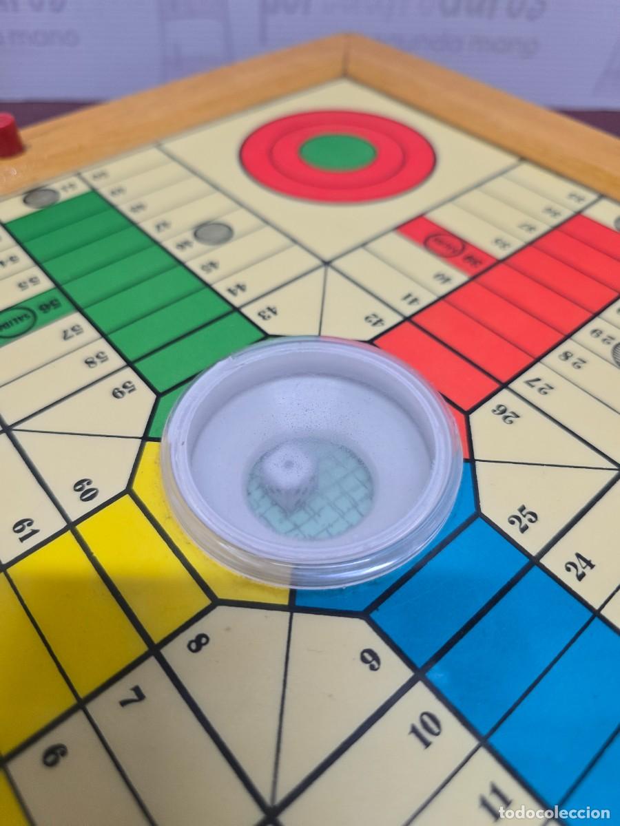 Juegos de mesa: Tablero Parch&iacute;s Madera Antiguo con dado central - Foto 2