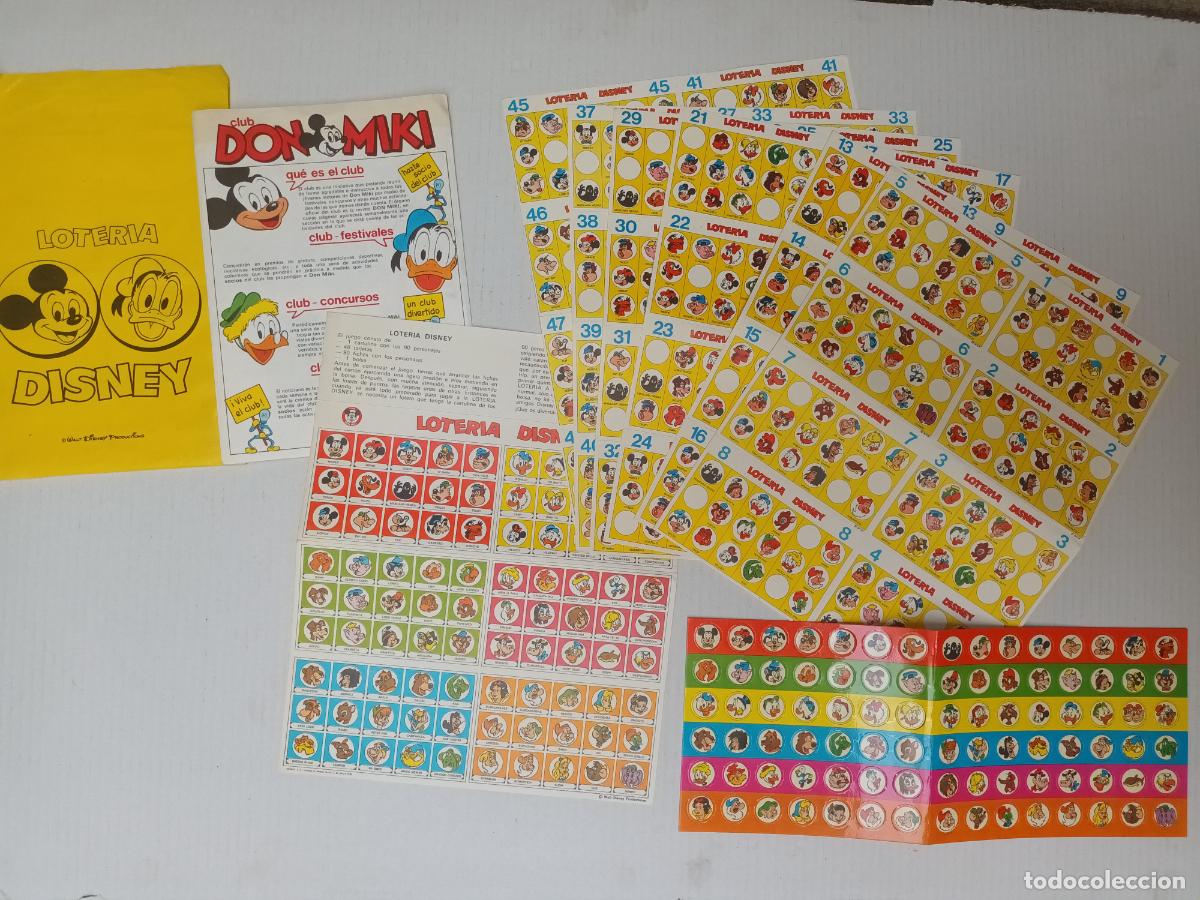 Juegos de mesa: LOTERIA DISNEY. CLUB DON MIKI. WALT DISNEY PRODUCTIONS 1976