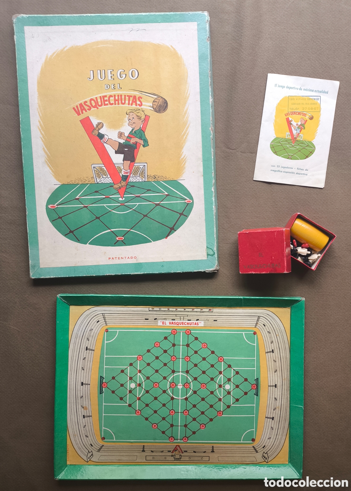 Juegos de mesa: VASQUECHUTAS F&Uacute;TBOL JUEGO DE MESA C. 1955