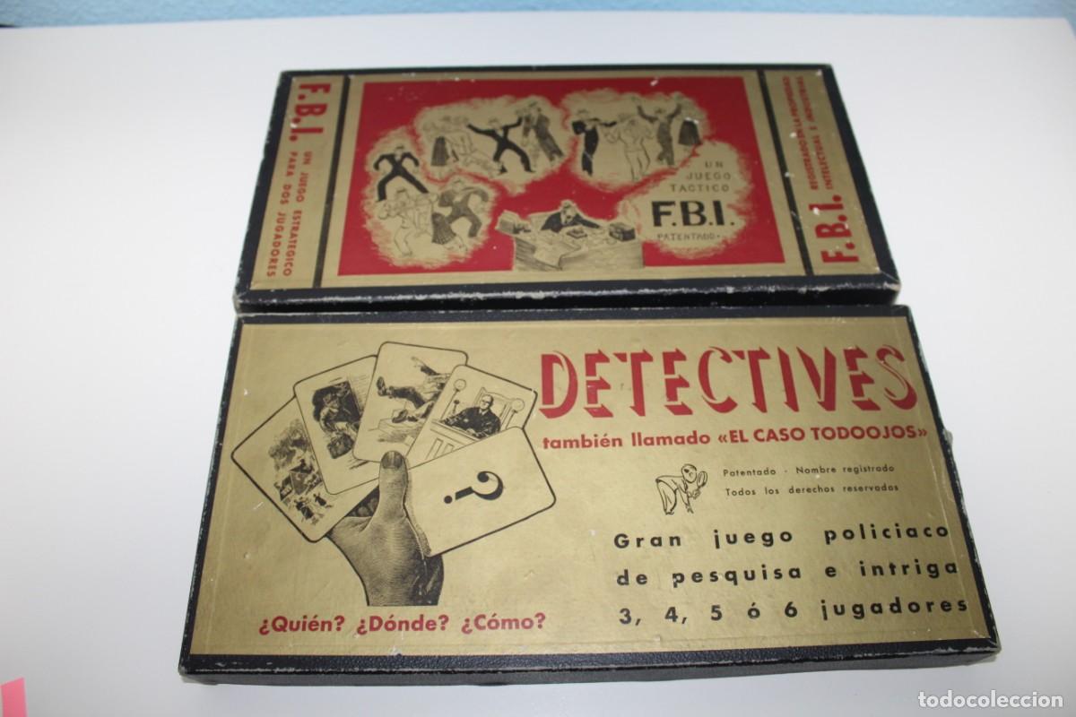 Juegos de mesa: 2 JUEGOS DE MESA - DETECTIVES Y FBI - FRANCISCO ROSELLO A&Ntilde;OS 50/60