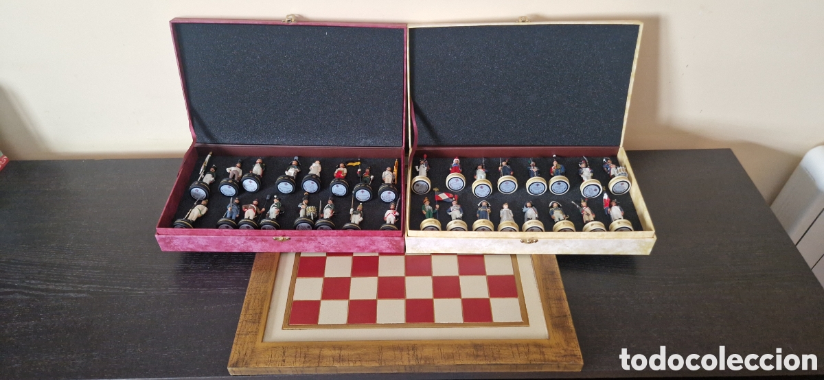 Juegos de mesa: Ajedrez de Napole&oacute;n con piezas de plomo