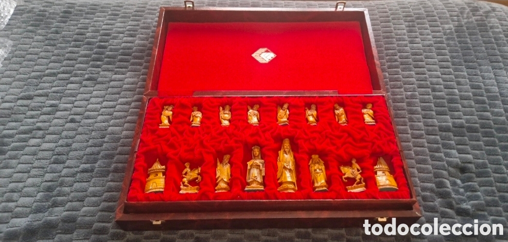 Juegos de mesa: Ajedrez de marf&iacute;l a&ntilde;os 70/80