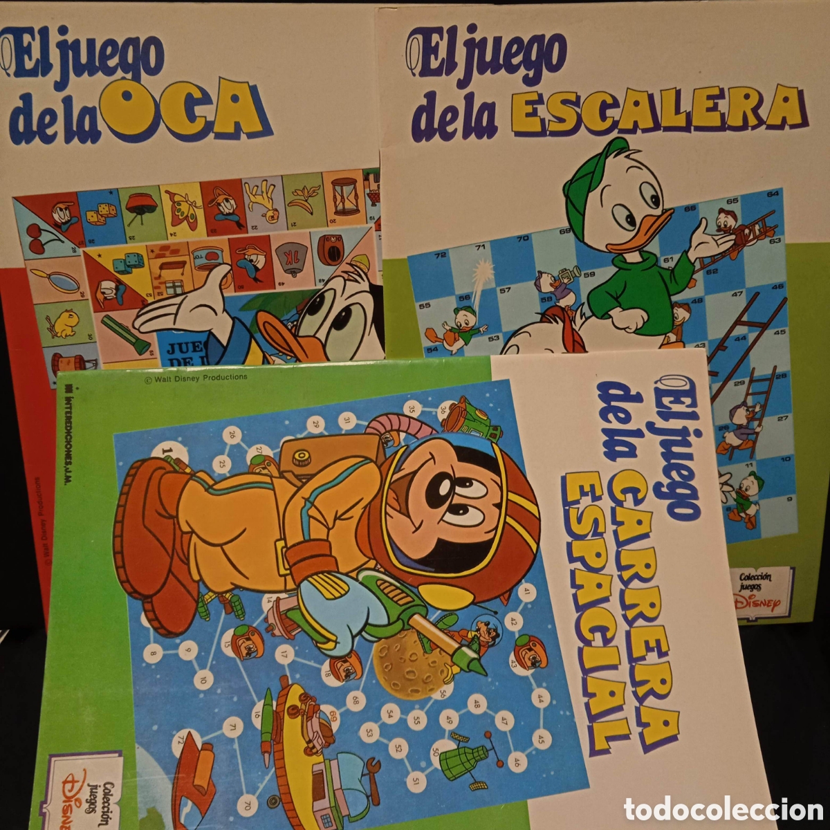 Juegos de mesa: TRES JUEGOS DISNEY (FORMATO CUENTO) - INTEREDICIONES J M 1980