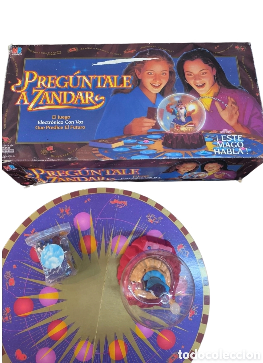 Juegos de mesa: Juego de mesa Preg&uacute;ntale a Zandar de MB 1994, sigue funcionando correctamente