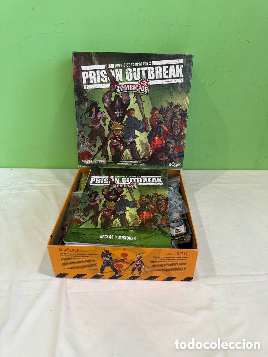 Juegos de mesa: Zombicide Prison Outbreak + Toxic City Mall juego mesa completo miniaturas