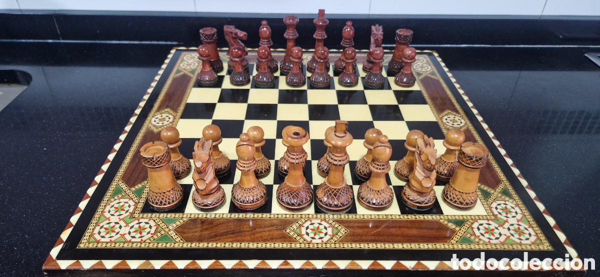 Juegos de mesa: Ajedrez taracea y boj - Foto 2