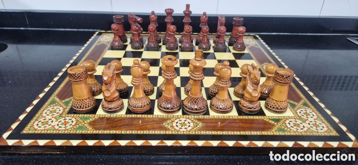 Juegos de mesa: Ajedrez taracea y boj - Foto 3