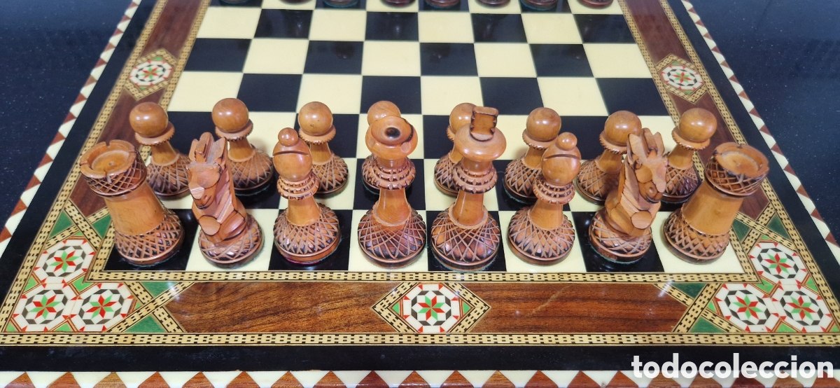 Juegos de mesa: Ajedrez taracea y boj - Foto 4