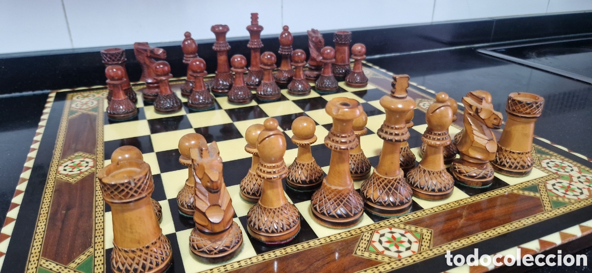Juegos de mesa: Ajedrez taracea y boj - Foto 7