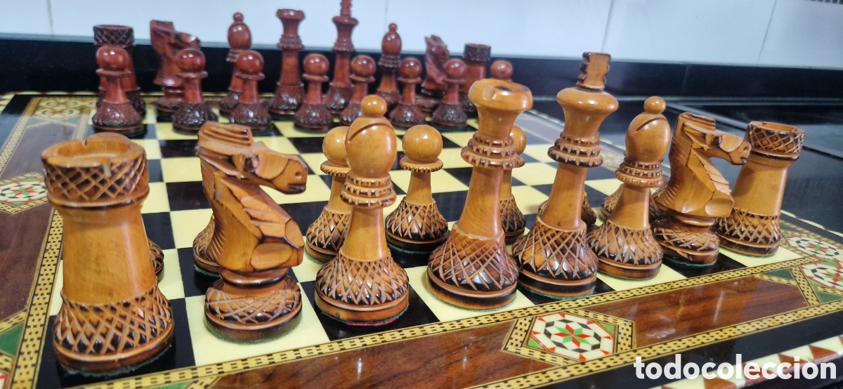 Juegos de mesa: Ajedrez taracea y boj - Foto 8