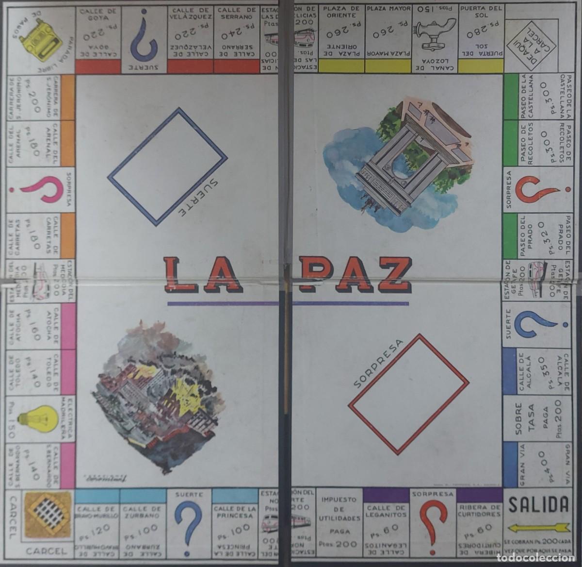 Juegos de mesa: ANTIGUO JUEGO DE MESA ( LA PAZ ) D&Eacute;CADA DE LOS 60 . - Foto 3