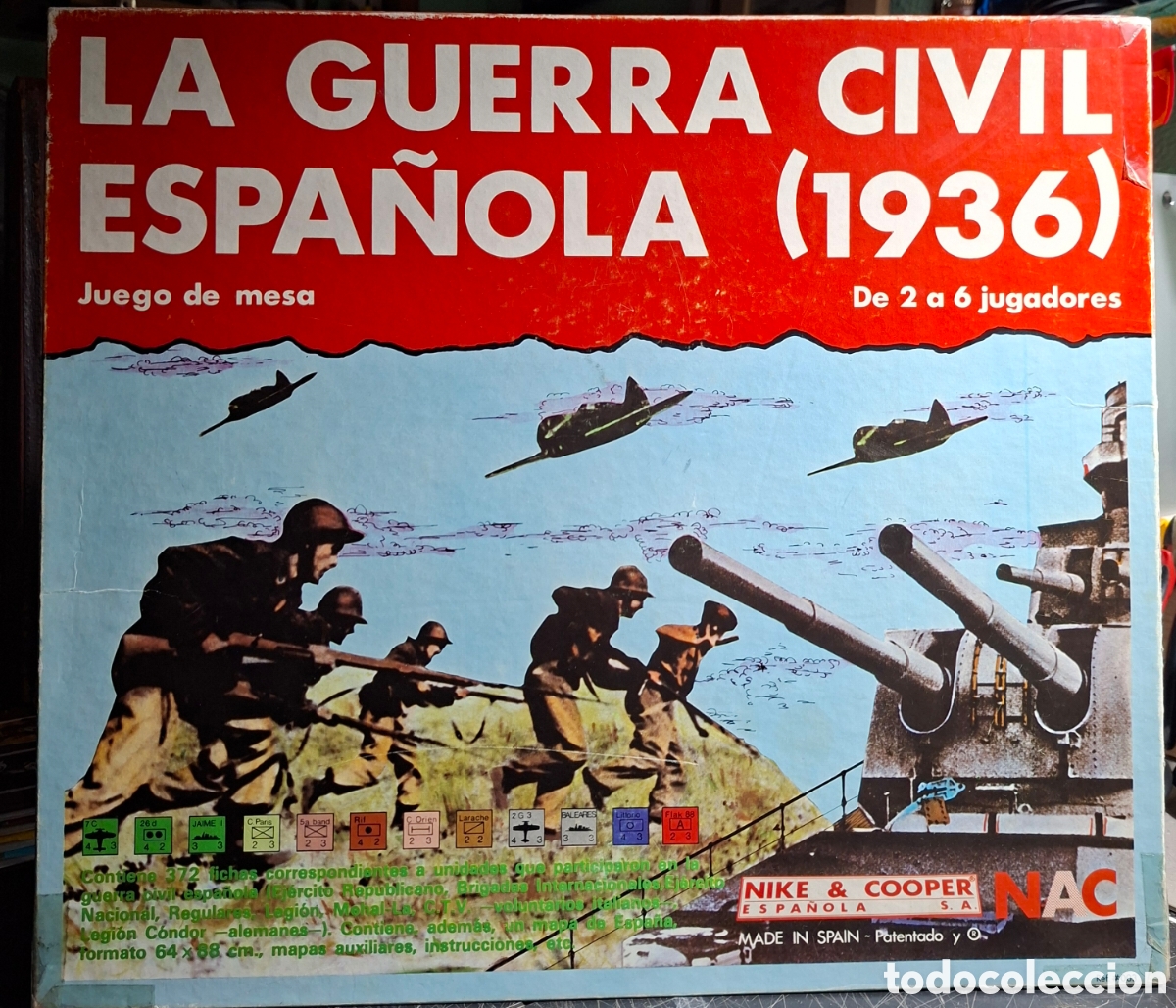 Juegos de mesa: LA GUERRA CIVIL ESPA&Ntilde;OLA (1936) JUEGO DE MESA NAC - NIKE & COOPER