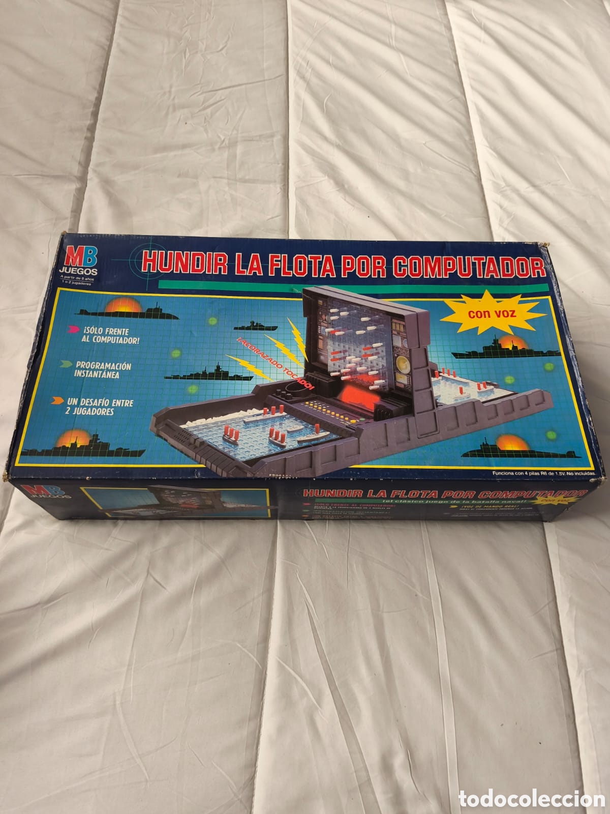 Juegos de mesa: Hundir la flota por computador. Con voz . MB. juegos. 1981. Caja original.