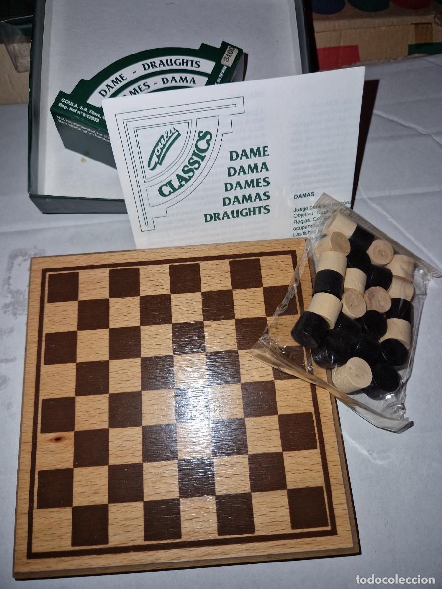 Juegos de mesa: JUEGO de DAMAS , DE GOULA, REALIZADO EN MADERA