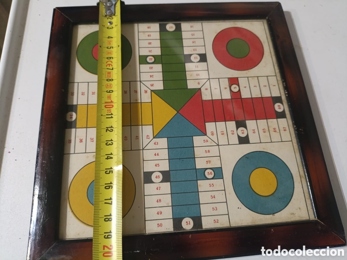 Juegos de mesa: Parchis antiguo con marco y cristal - Foto 5