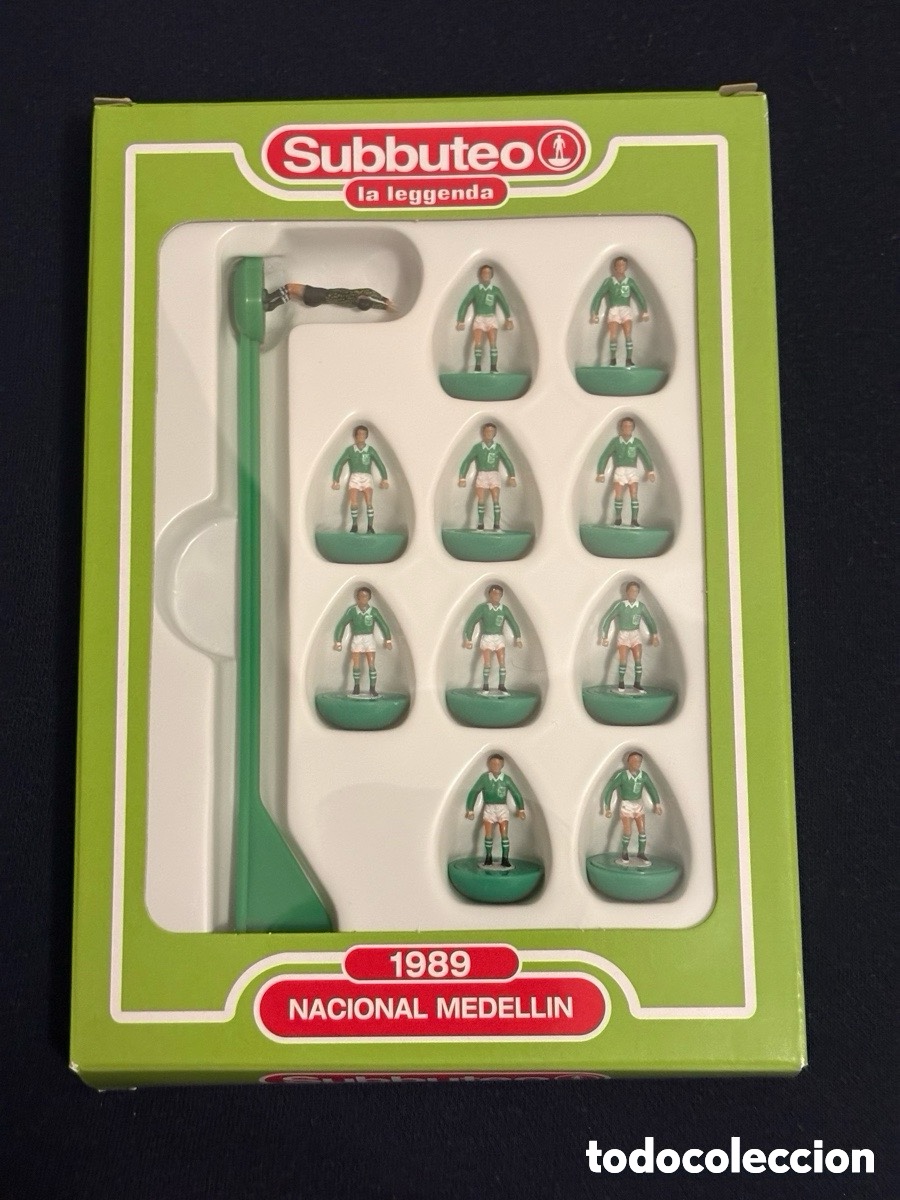 Juegos de mesa: F&uacute;tbol, Subbuteo La Leggenda, Hasbro, Nacional Medell&iacute;n (A26)