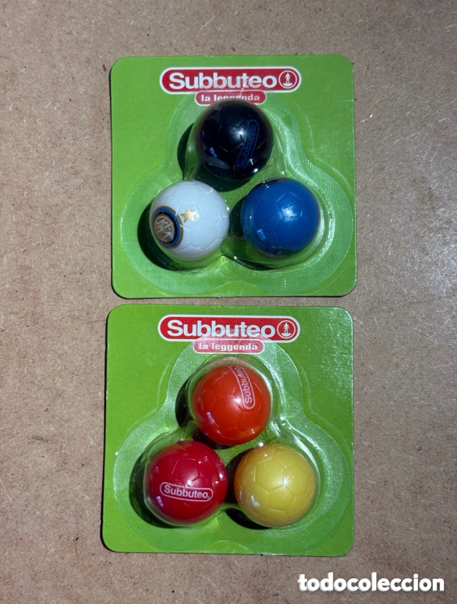 Juegos de mesa: Lote pelotas f&uacute;tbol Subbuteo La Leggenda, Hasbro (A26)