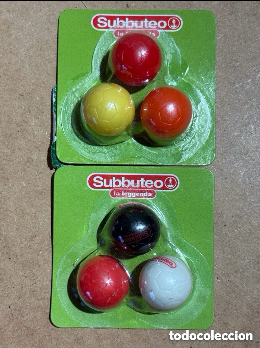 Juegos de mesa: Lote pelotas f&uacute;tbol Subbuteo La Leggenda, Hasbro (A26)