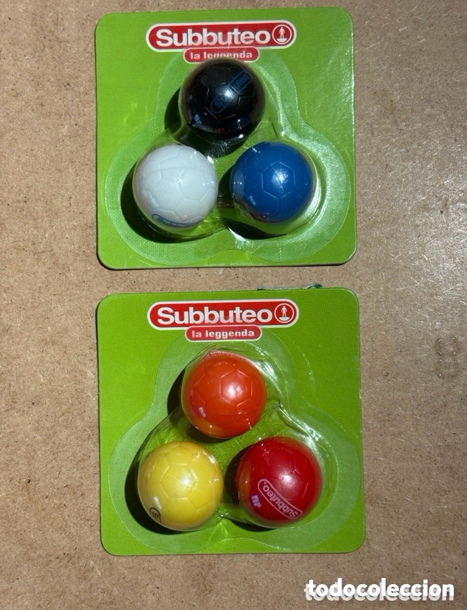 Juegos de mesa: Lote pelotas f&uacute;tbol Subbuteo La Leggenda, Hasbro (A26)