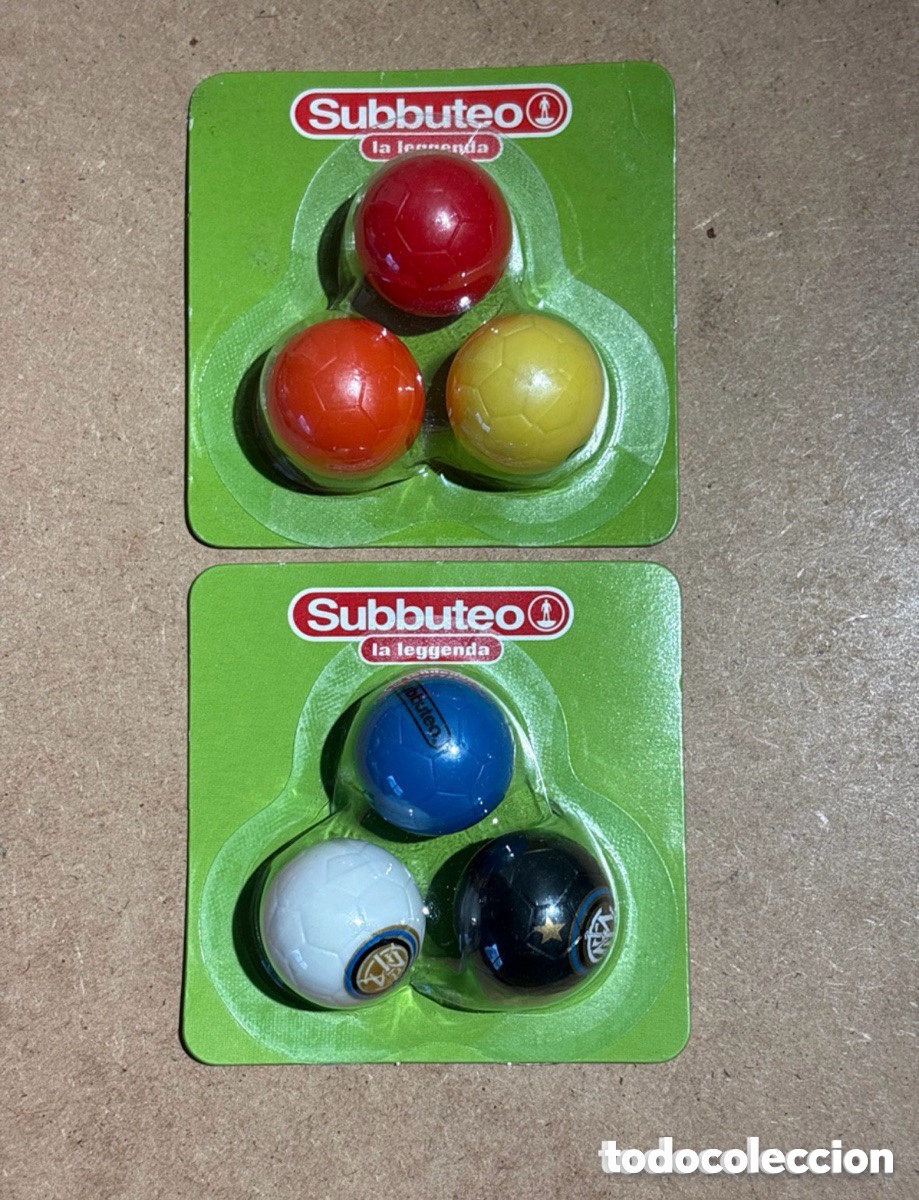 Juegos de mesa: Lote pelotas f&uacute;tbol Subbuteo La Leggenda, Hasbro (A26)
