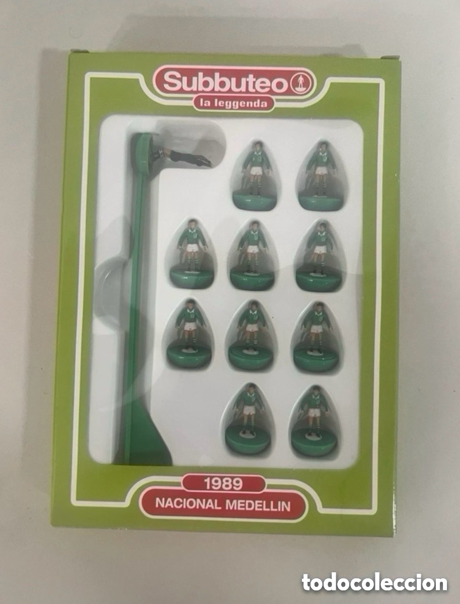 Juegos de mesa: Subbuteo la leggenda, equipo de f&uacute;tbol Nacional Medell&iacute;n (A25)