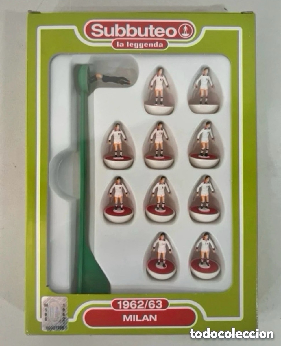 Juegos de mesa: Subbuteo la leggenda, equipo de f&uacute;tbol Mil&aacute;n 1962/63 (A25)