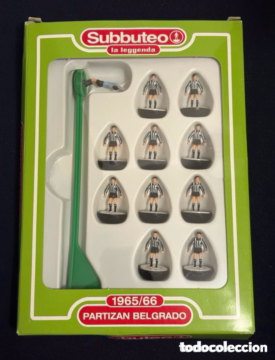 Juegos de mesa: F&uacute;tbol, Subbuteo La Leggenda, Hasbro, Partizan Belgrado (A26)