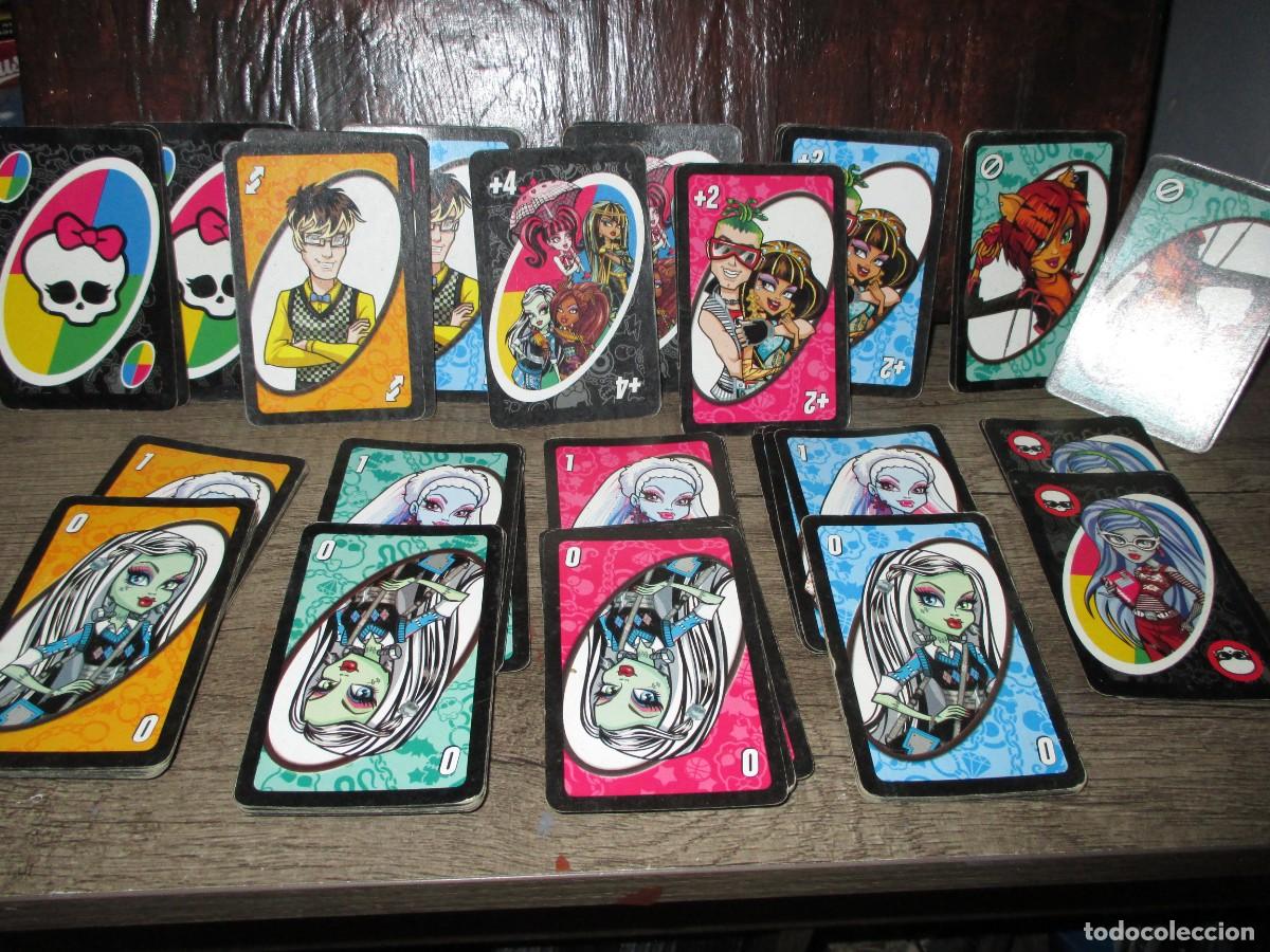 Juegos de mesa: 410- Juego de Cartas UNO Monster High (Mattel) - Ver descripci&oacute;n, Incompleta