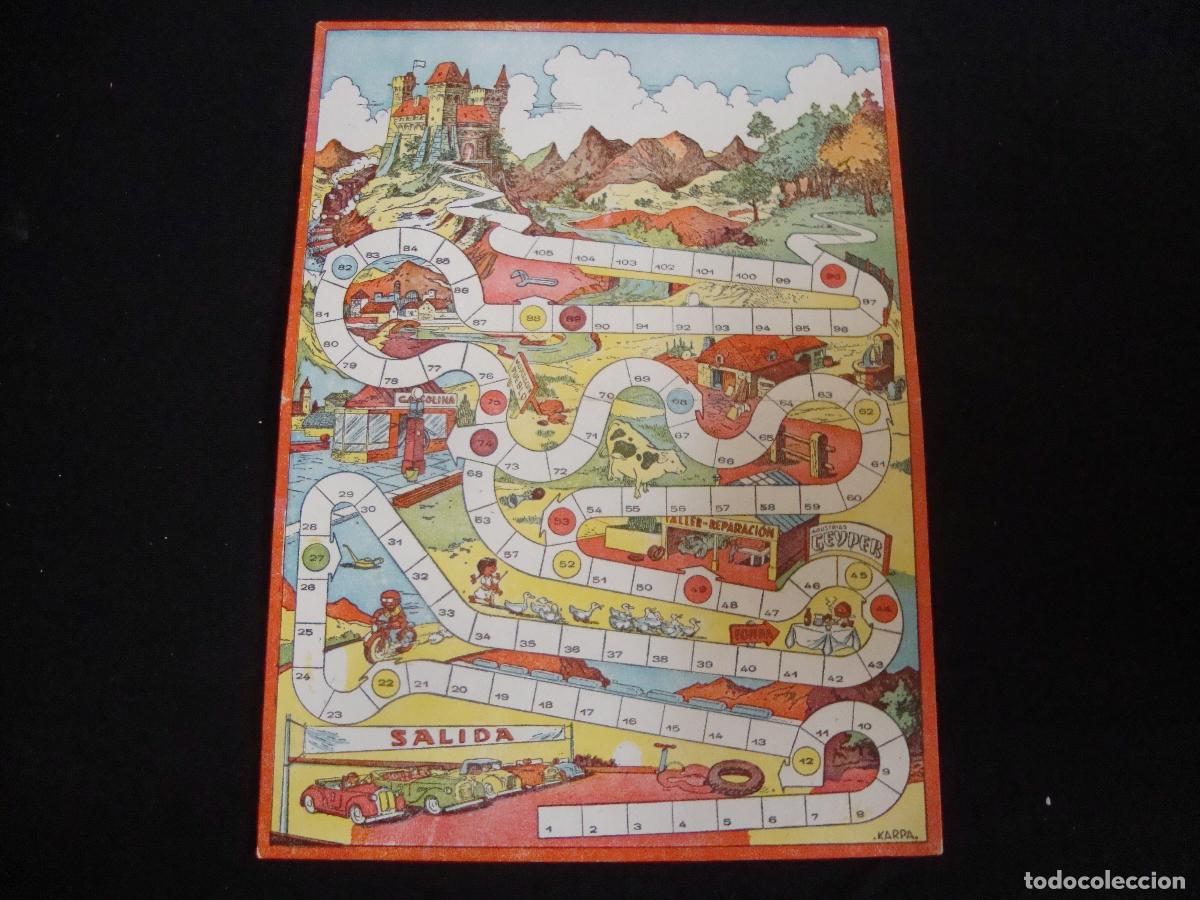 Juegos de mesa: TABLERO CARTON MEDIDAS 32 X 23 CM CARRERA COCHES