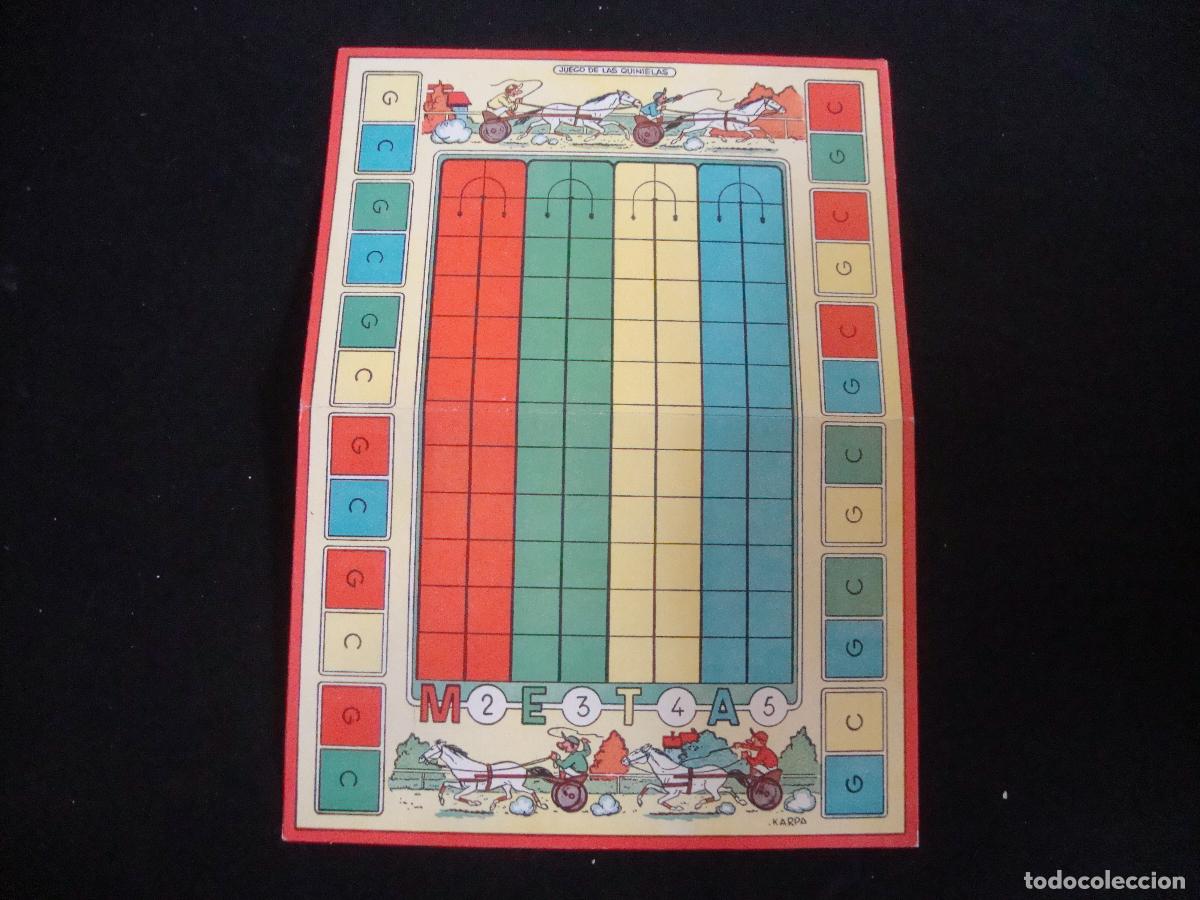 Juegos de mesa: TABLERO CARTON MEDIDAS 32 X 23 CM EL JUEGO DE LAS QUINIELAS
