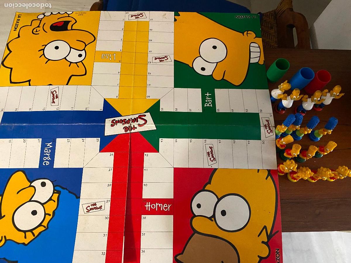 Juegos de mesa: Parch&iacute;s Simpson regalo La Raz&oacute;n 2001 - Foto 4