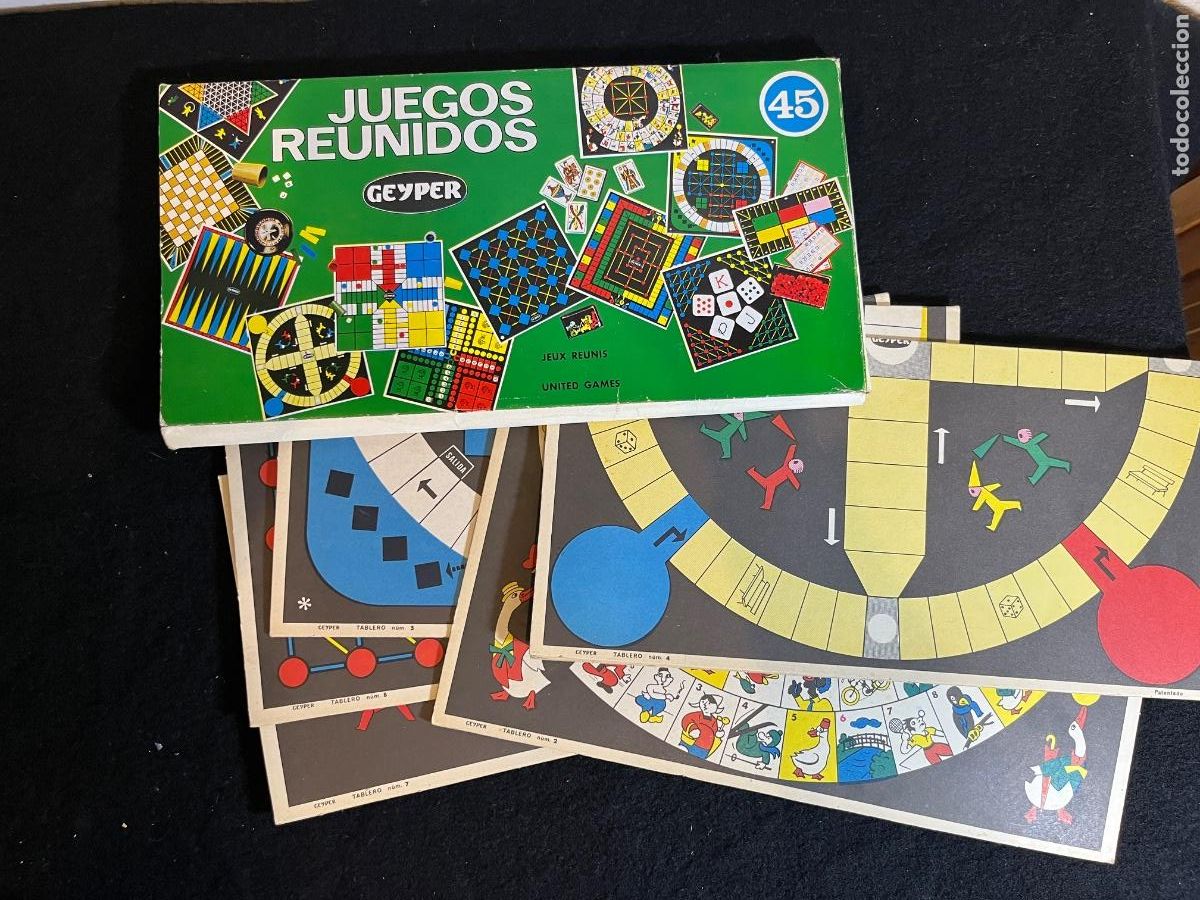 Giochi da tavolo: Juegos Reunidos Geyper 45 tableros vintage a&ntilde;os 70 80 juego mesa retro espa&ntilde;ol